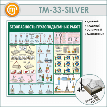 Стенд «Безопасность грузоподъемных работ» (TM-33-SILVER)